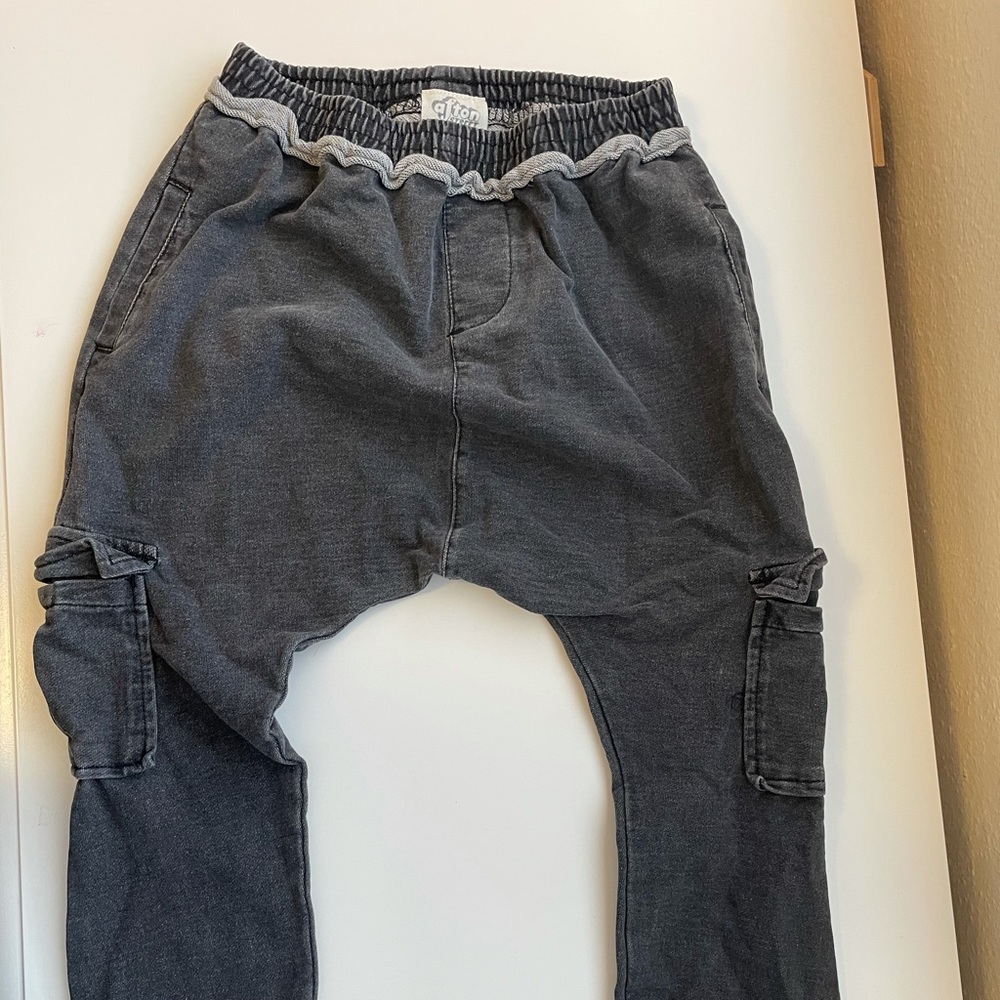 Modern drop crotch joggers